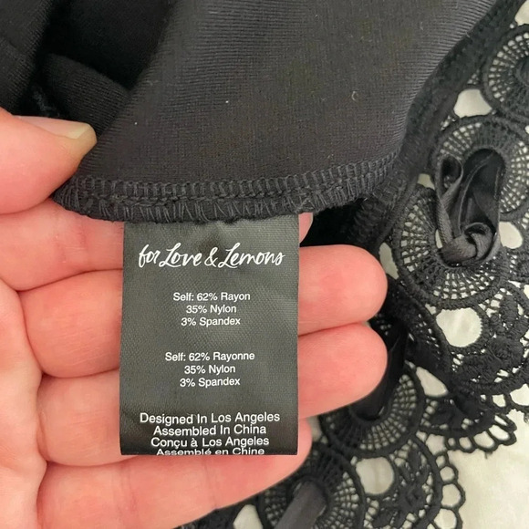 For love & Lemons black Sistine with ribbon mini dress - Picture 14 of 14